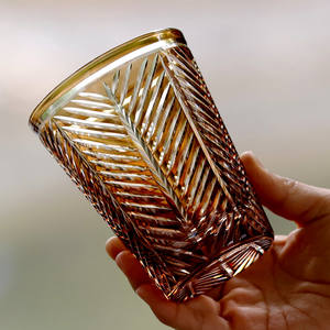 Kiriko แก้วใส่แก้วซ้อนสีวิสกี้ <span class=keywords><strong>Bourbon</strong></span> วอดก้าแก้วช็อต260มล. ชุดเครื่องดื่มวินเทจสำหรับงานปาร์ตี้ดื่มงานแต่งงาน - Product Image 2