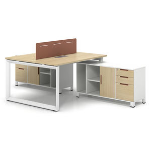 Precios de Fábrica, Escritorio Modular de 4 Plazas, Muebles de Oficina, Diseño Moderno, Escritorio de Trabajo para 2 Personas - Product Image 3