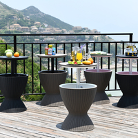Meilleur fabricant ouedoor patio bars fête petit seau à glace avec éclairage