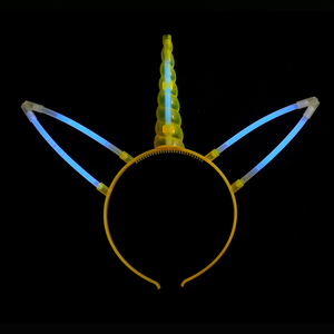 <span class=keywords><strong>Licorne</strong></span> Bandeau Party Favor Fantaisie En Plastique Glow Stick Bandeau Enfants Adultes Lumineux Bandeau D'anniversaire Glow Party - Product Image 1
