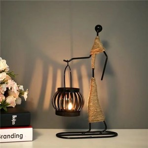 Bougeoir en fer forgé <span class=keywords><strong>de</strong></span> style européen, décoration <span class=keywords><strong>de</strong></span> table <span class=keywords><strong>de</strong></span> restaurant nordique, ornement <span class=keywords><strong>de</strong></span> <span class=keywords><strong>comptoir</strong></span> <span class=keywords><strong>de</strong></span> bar - Product Image 2