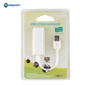 OEM Blanco/Color negro adaptador de Ethernet USB 2,0 tarjeta de red para el ordenador portátil