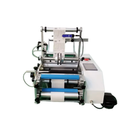 Machine d'étiquetage de bouteille ronde de vente chaude avec la machine d'étiquetage semi-automatique d'autocollant de bouteille ronde de codeur de date