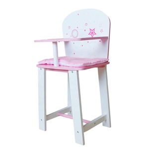 Meubles de chambre de poupée en <span class=keywords><strong>bois</strong></span> de qualité supérieure siège souple haute <span class=keywords><strong>chaise</strong></span> d'alimentation pour poupées - Product Image 2