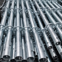 Échafaudage Ringlock vertical Q345B résistant à la corrosion avec extension de hauteur et diagonale standard pour support de coffrage de pont