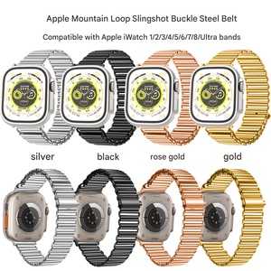 Bracelet en acier inoxydable de qualité supérieure Upro pour Apple Watch Series 9 Ultra 2, bande de 49 mm 45 mm, boucle réglable, bracelet intelligent - Product Image 2