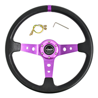 Volant de direction universel en PU de 14 pouces TIYPEOR, volant de direction profond pour le drift