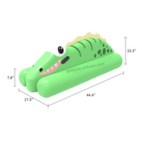 Crocodile dessin animé gonflable tour Ons en forme d'animal eau flottant jouets natation gonflable piscine flotteur