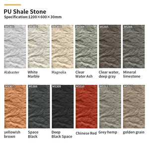 Beliebteste Stein fliesen Leichte PU-Steinplatten Wand Stein haut Eingang Dekorative Paneele für Villa - Product Image 3