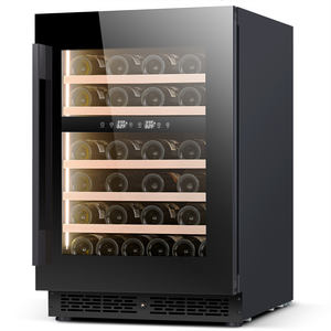 Refroidisseur de boissons électrique personnalisé en acier inoxydable noir, armoire réfrigérante à température constante, capacité 130L, pour la maison et l'hôtel - Product Image 1