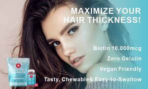 Gomitas de Biotina para Adultos de Marca Privada OEM, Favorecen el Crecimiento Saludable del Cabello, la Piel y las Uñas, Fórmula Personalizada, Venta al por Mayor de Fábrica - Product Image 3