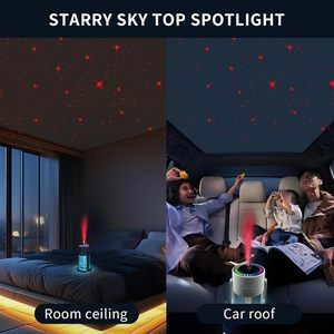 Wholesale New Portable Usb Home <b>Car</b> Ultrasonic Mist Maker <b>Humidifier</b> With 7Colors Projection Led Romantic Starry Lamp - Product Image 5