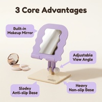 Support de tablette pliable en acrylique miroir avec double bouton réglable et base antidérapante, idéal pour cadeau promotionnel - Vente en gros usine