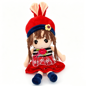 Muñeca de peluche personalizada, muñeca de trapo rellena, linda muñeca de peluche para niñas, muñeca de peluche con orejas de conejo, personaje infantil, juguete de peluche suave. - Product Image 4
