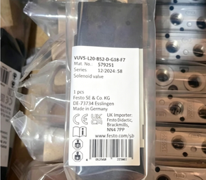Nouvelle électrovanne originale Vuvg-l14-p53c-t-g18-1r8l, modèle 574231, 5/3 voies à centre fermé, pilotée internement, 24V DC - Product Image 6