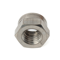 Écrou de blocage hexagonal auto-serrant en acier inoxydable 304 A2-70 à double fente, haute sécurité, NF E 25-411, entièrement métallique