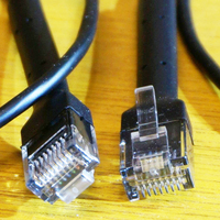Cable de Conexión Ethernet UTP Cat6a Flexible y Delgado HOTION, Color Blanco, Conector RJ45 Ultra Delgado, Ahorro de Espacio de 0.5-30M