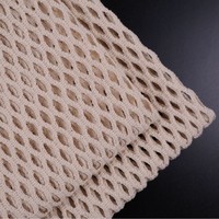Kain Mesh Katun 100% Bernapas Warna Alami 3mm 250gsm Kain Mesh Bordir untuk Pakaian Kain Katun 100% untuk Pakaian
