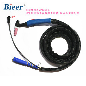 Bid WP26 Welding Torch 3-20 Meter Tungsten Inert Gas Silicone Tubing Oxygen Free Copper Wire Rubber Sheath Angled Head - Product Image 4