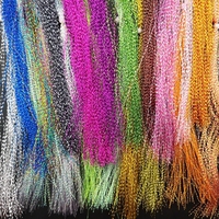 Fliegen binden Crystal Flash String Lametta Chenille Angel material für Jig Hook Lure Making mit Fliegen binden
