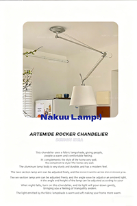 Modern Aluminum Alloy Rocker Arm Chandelier Soft Fabric Lampshade Adjustable LED Pendant <b>Dining</b> Soft Warm White High CRI 90 - Product Image 5