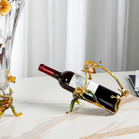 RORO-Étagère de rangement intelligente pour décoration d'intérieur, design de luxe, fleur en alliage d'émail, liqueur de vin rouge, pour vin, soporte para licor de vino