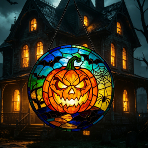 Cross-border Christmas <b>Animal</b> Traditional Round Glass Suncatcher Colorful Hanging Decoration for Window and Bedroom - Product Image 5