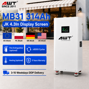 Batterie au lithium 48V 16kWh en stock UE, pack 51.2V 314Ah JK V19 BMS pour stockage d'énergie domestique avec roues pour utilisation mobile - Product Image 1