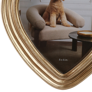 Heart Photo <b>Frame</b> with Roses Top Detailing Ornate <b>Gold</b> Metal 5x5 In Tabletop Decor - Product Image 5