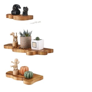 Wooden Cloud Shaped Wall <b>Shelf</b> Irregular Storage Rack Multipurpose <b>Desktop</b> Organizer Wall Mounted Type - Product Image 5