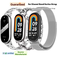 Bracelet en acier inoxydable Miband 10 9 8 pour Xiaomi Smart Band 10, bracelet en maille milanaise pour Xiaomi Mi Band 9 8