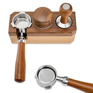 Poignée de <span class=keywords><strong>cafetière</strong></span> chaude Poignée en bois Portafilter Hêtre 51 MM et poignée en bois différente pour <span class=keywords><strong>Delonghi</strong></span> - Product Image 1