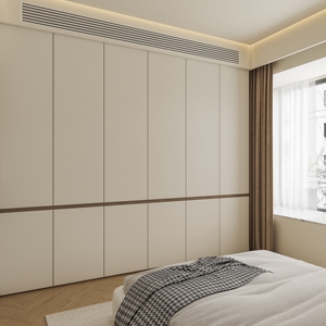 Armoire de chambre contemporaine autoportante personnalisée avec coiffeuse et miroir, grande capacité, écologique, gain de place, anti-humidité - Product Image 3