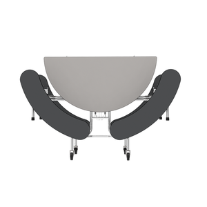 Chất Lượng Cao Di Động Vòng Bàn Ăn Trường Gấp Căng tin Bảng Với <span class=keywords><strong>8</strong></span> Ghế Nội Thất Trường Học Nhà Hàng Ghế Quán cà phê - Product Image 4