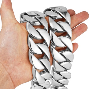 Collar Cubano de Plata de Ley con Moissanita, Estilo Hip Hop de Lujo, para Bodas, Unisex, Cadena Grande y Resistente - Product Image 4