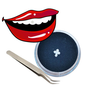 เครื่องประดับฟันธรรมชาติ เงินแท้ 925 สำหรับตกแต่งฟัน ใช้ในร้านเสริมสวย งานเทศกาล งานปาร์ตี้ อุปกรณ์เสริมความงามฟัน ขนาด 4x5 มม. - Product Image 1