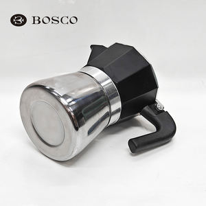 وعاء موكا للغاز/الكهرباء، وعاء فرنسي للطهي على الموقد، من الألومنيوم، تصميم بسيط، سعة 150 مل، غطاء أسود، عازل للحرارة >24 - Product Image 5