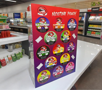 Présentoir de comptoir de bureau en acrylique sur mesure avec logo et motif, pour chewing-gum, tabac à chiquer, sachets de nicotine, snus