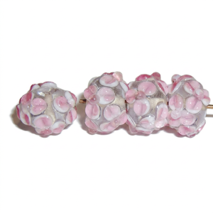 Perles en verre de Murano rondes 3D faites à la main en gros |   Perles sculptées de 12 mm |   Perles de bijoux en verre soufflé vénitien en vrac, emballées dans une boîte - Product Image 1