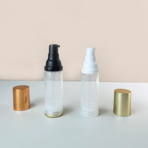 ขวดสุญญากาศทรงกลมสีขาว ผลิตจากพลาสติก PP สำหรับบรรจุรองพื้นเนื้ออิมัลชั่นแบบไม่ต้องใช้แปรง ขนาด 15 มล. 30 มล. 50 มล. ใช้สำหรับผลิตภัณฑ์ดูแลผิวหน้า เช่น ครีมทาหน้า และมาส์กหน้า - Product Image 6