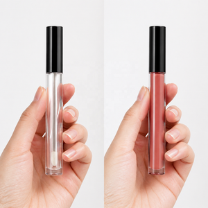 4ml Colorful <b>Clear</b> Lip Gloss Tubes with Big Brush Lip Oil Tint Empty <b>Container</b> Custom Lipgloss Tubes and Packaging - Product Image 1