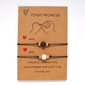 O. G.T — bracelet en pierre volcanique fait à la main, breloque tendance pour Couple, tour de poignet - Product Image 2