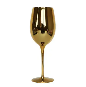 Bicchiere di vino rosso all'ingrosso 320ml placcato oro rosa colore rosa calici di vetro calice di vino rosso bicchiere di vino