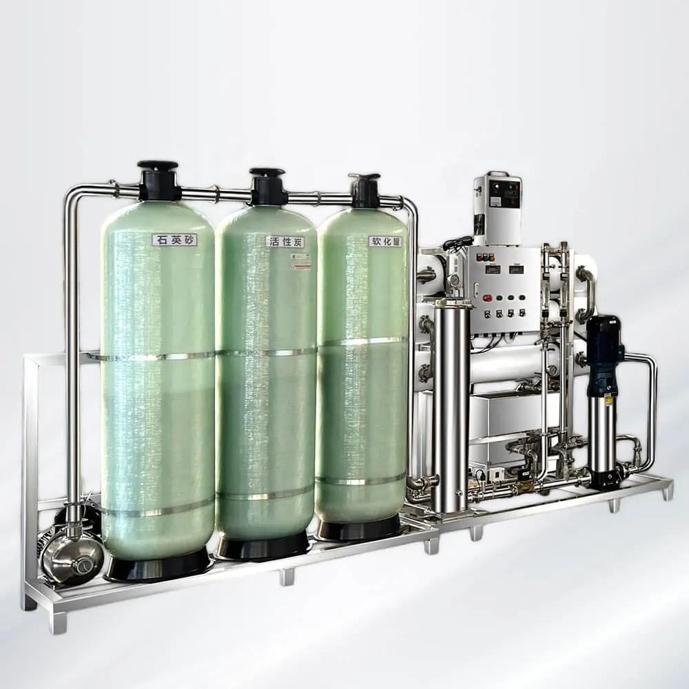 शुद्ध पानी उपकरण डायलिसिस मशीन एक प्रक्रिया के लिए दो प्रक्रिया हेमोडायलिसिस जल उपचार उपकरण के साथ आरओ सिस्टम