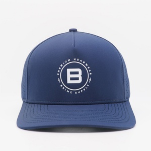 Gorras Personalizadas con Orificios Cortados con Láser, Gorra de Golf de 5 Paneles Azul Marino para Exteriores, Gorras Deportivas con Logotipo de Goma - Product Image 2