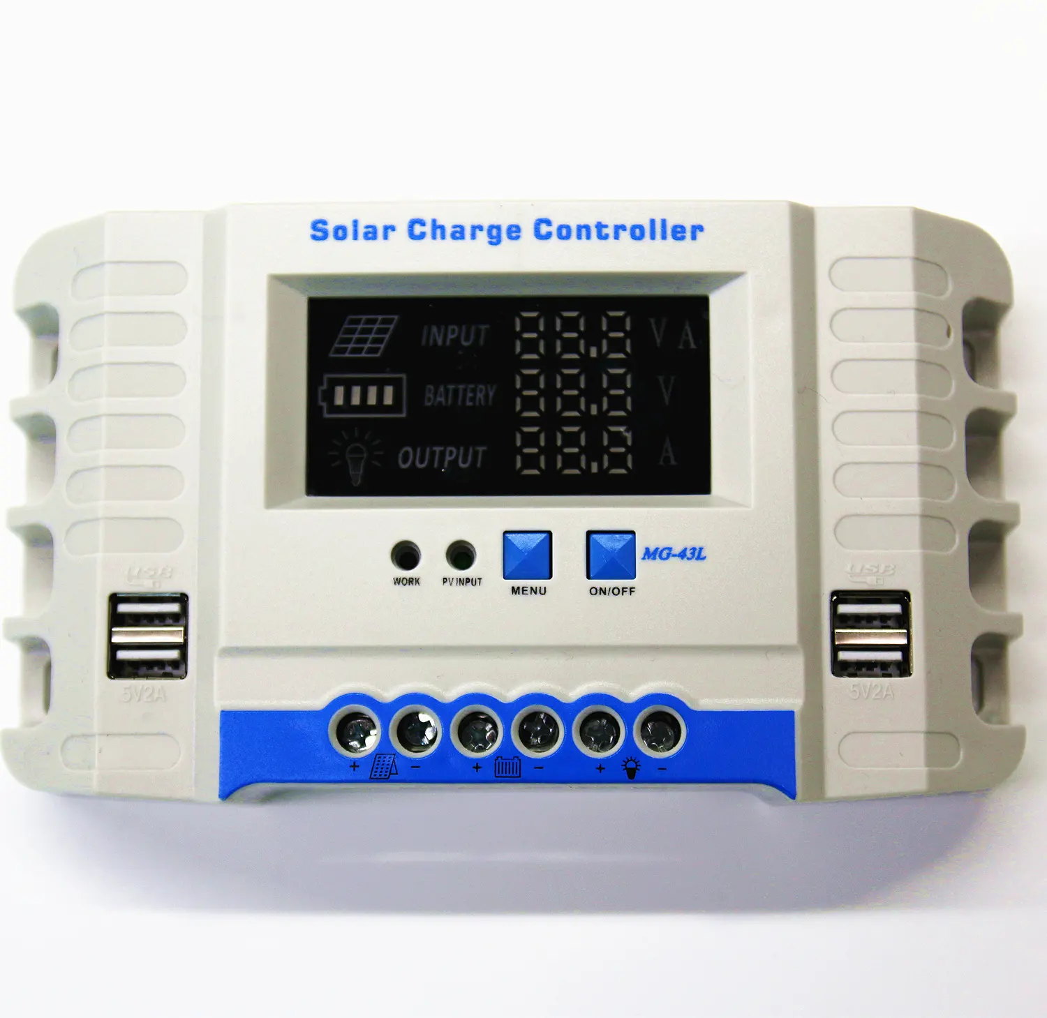 Solar Battery Charge Controller 60A PWM Mode Charger Battery 12V/24V System Voltage