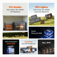 Batterie au lithium LiFePO4 semi-solide 12V 320Ah pour camion, camping-car, refroidisseur de stationnement, 4096Wh, 4000 cycles, 100 DOD, étanche IP65