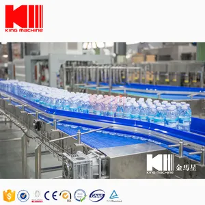 Komplett set komplette automatische PET-Kunststoff-Flasche mit Mineral-Alkali-Wasser-Produktions linie Füll maschine