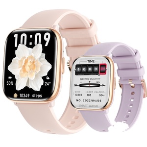 นาฬิกาอัจฉริยะสี่เหลี่ยมกันน้ำ HD12ใหม่2024สายซิลิโคนสายรัดข้อมือ BT Call Ai Voice นาฬิกาผู้หญิงโหมดการฝึกอบรม - Product Image 1