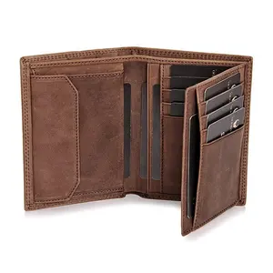 Hot Selling Leather Card Holder Wallet Zip Minimalist Wallet Short Rfid Blocking Wallets For Men